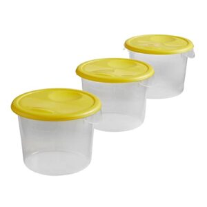 Rubbermaid Commercial Products Food Storage Container with Lid for Kitchen or Restaurant, Round and Clear, 6 Quart, Diashwasher Safe