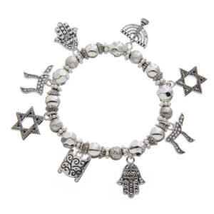 pammyj jewish jewelry hebrew charm stretch bracelet