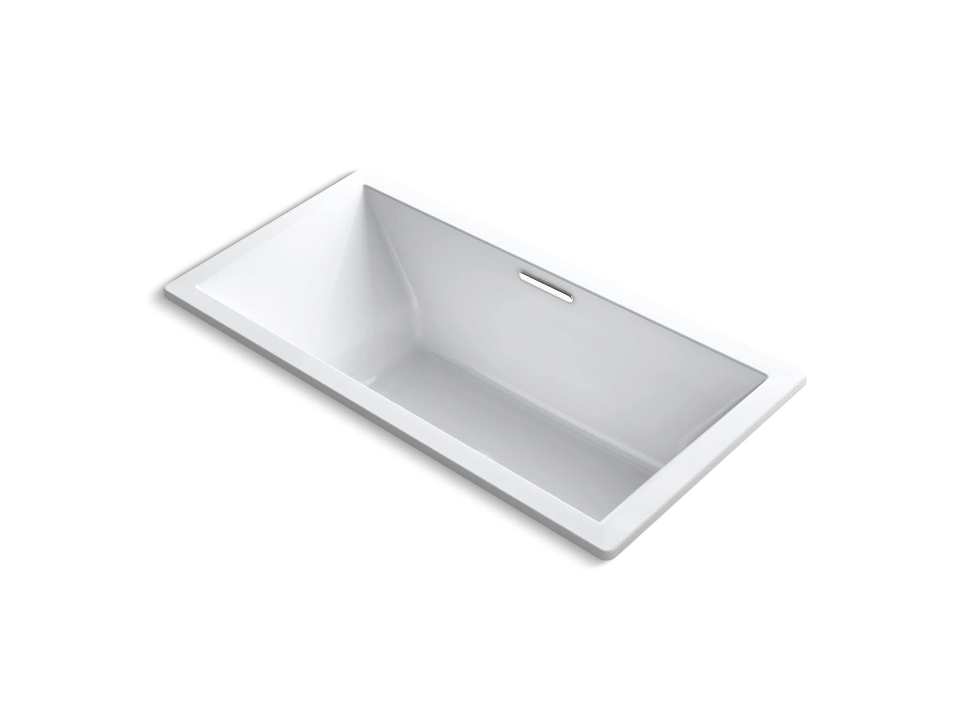 KOHLER K-1834-0 Underscore Rectangle 72-Inch x 36-Inch drop-in bath with center drain, White