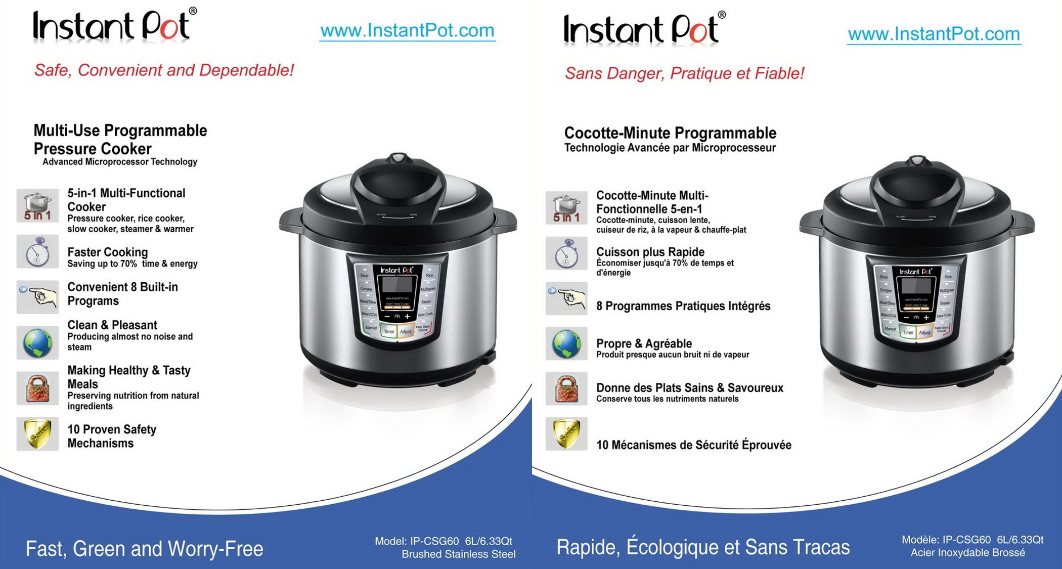 Instant Pot Lux 6-in-1 Electric Pressure Cooker, Slow Cooker, Rice Cooker, Steamer, Saute, and Warmer|6 Quart|12 One-Touch Programs