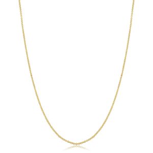 kooljewelry 14k yellow gold filled cable pendant chain necklace (1.3 mm, 18 inch)