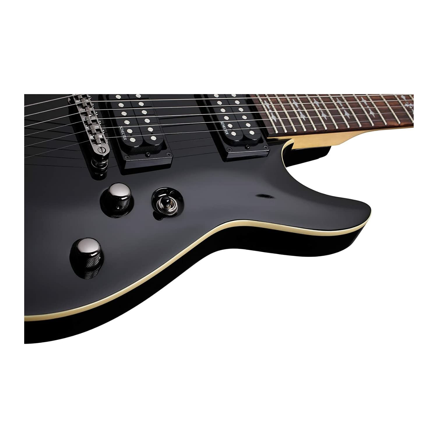 Schecter Omen-6 6-String Electric Guitar (Right-Hand, Black)