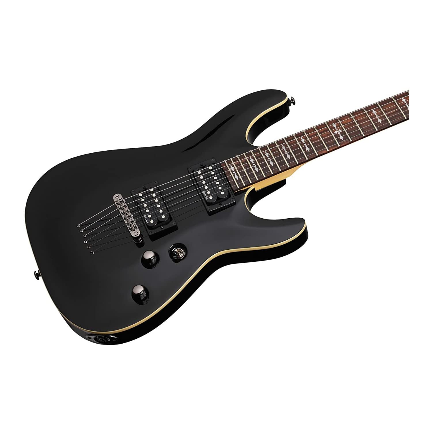 Schecter Omen-6 6-String Electric Guitar (Right-Hand, Black)