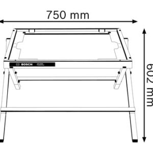 Bosch Professional mobile workbench GTA 600 (weight 6.3 kg, length 520 mm, height 602 mm, suitable for GTS 10 J)