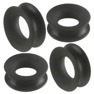 bodyjewellery 15/16 gauge 24mm black double flared tunnels ear plugs si04 wholesale lot afqn stretching stretchers piercing 4pcs