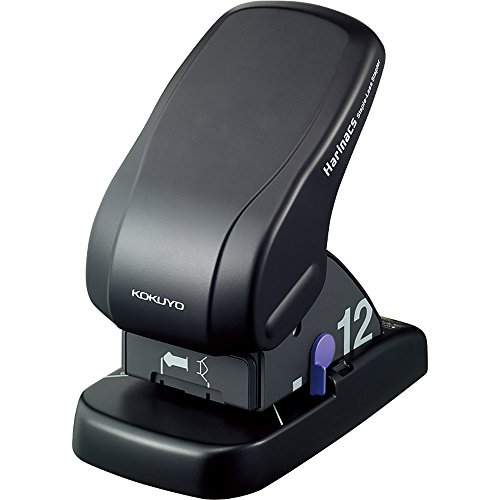 Kokuyo Harinacs Stapleless Desktop Stapler, up to 12 Sheets Binding, Black, Japan Import (SLN-MS112D)