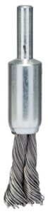 bosch 2608622115 shank pencil brush knotted wire, 0.35mm steel, 10mm x 6mm, silver