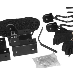 attwood 11953-4 All-In-One Hoist System for Kayaks, Canoes and Bikes, Black Finish