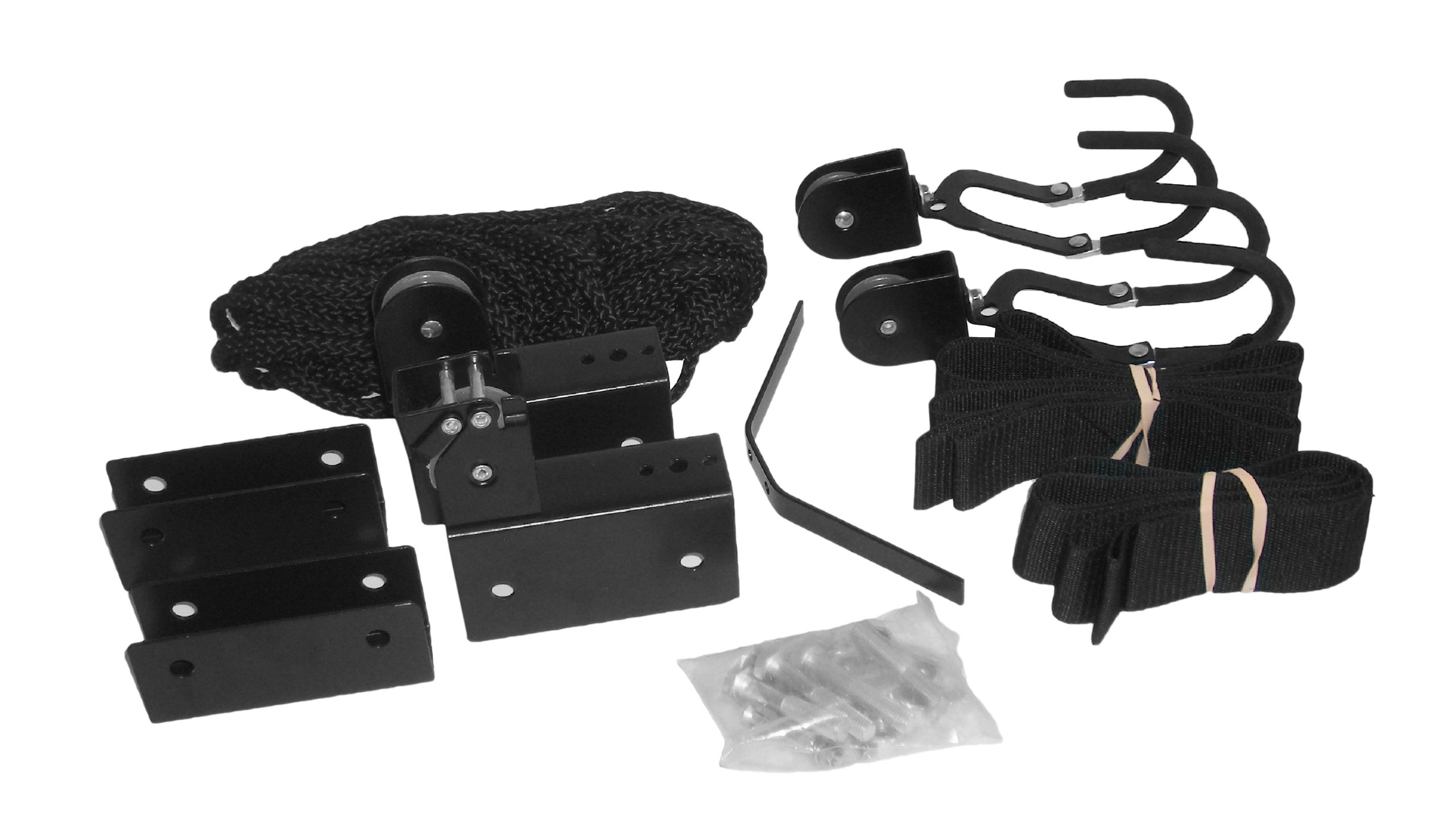 attwood 11953-4 All-In-One Hoist System for Kayaks, Canoes and Bikes, Black Finish