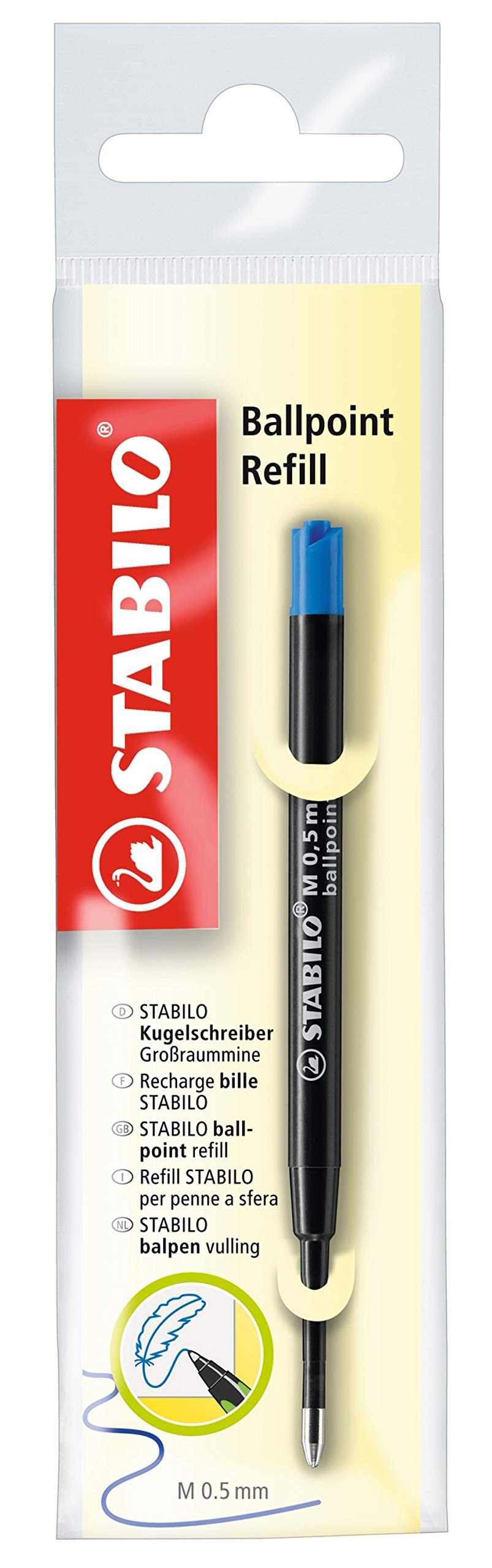 STABILO Ballpoint Pen - Ballpoint Refills - Pack of 10 - Blue