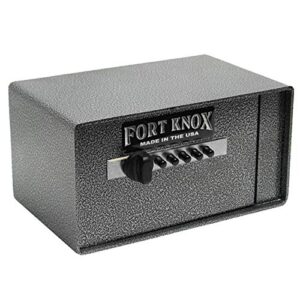 fort knox (ftk-auto) security pistol box for pistols, handgun, california doj certified, quick-access mechanical lock, heavy-duty steel