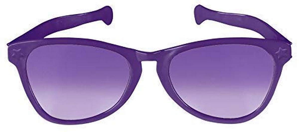 Amscan 259769.14 Purple Jumbo Glasses, 1ct, 11"