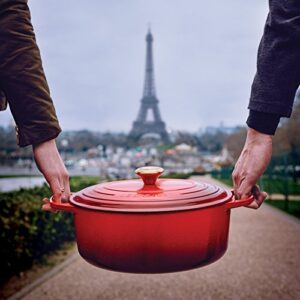 Le Creuset Enameled Cast Iron Signature Round Dutch Oven, 9 qt., Flame