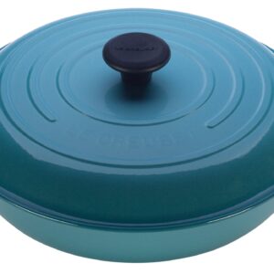 Le Creuset Enameled Cast Iron Signature Braiser, 3.5 qt., Caribbean