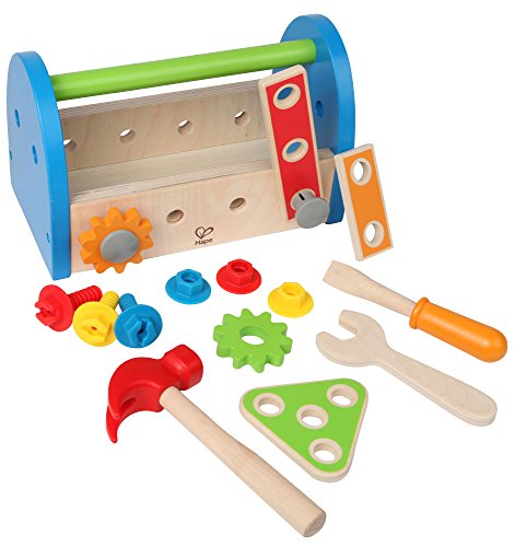 Hape Fix It Kid's Wooden Tool Box and Accessory Play Set