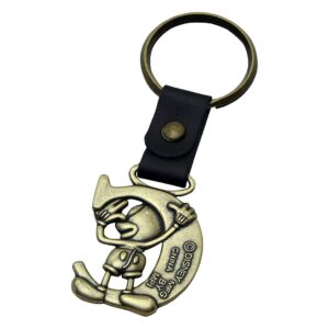 Disney Mickey Mouse Letter C Brass Keychain