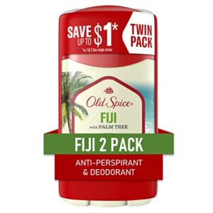 old spice antiperspirant and deodorant for men, fresher collection, fiji, coconut & tropical wood scent, 2.6 oz(pack of 2)