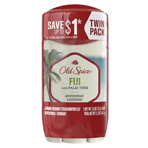 Old Spice Antiperspirant and Deodorant for Men, Fresher Collection, Fiji, Coconut & Tropical Wood Scent, 2.6 Oz(Pack of 2)