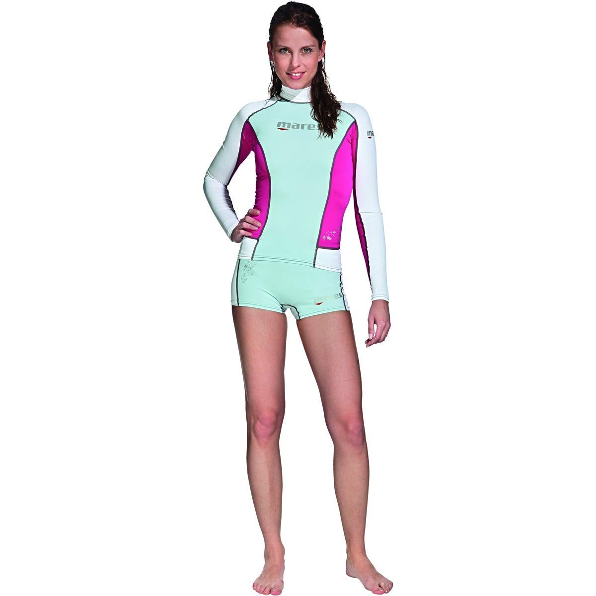 Mares Womens Trilastic Short Sleeved Rashguard (Pink, 6)