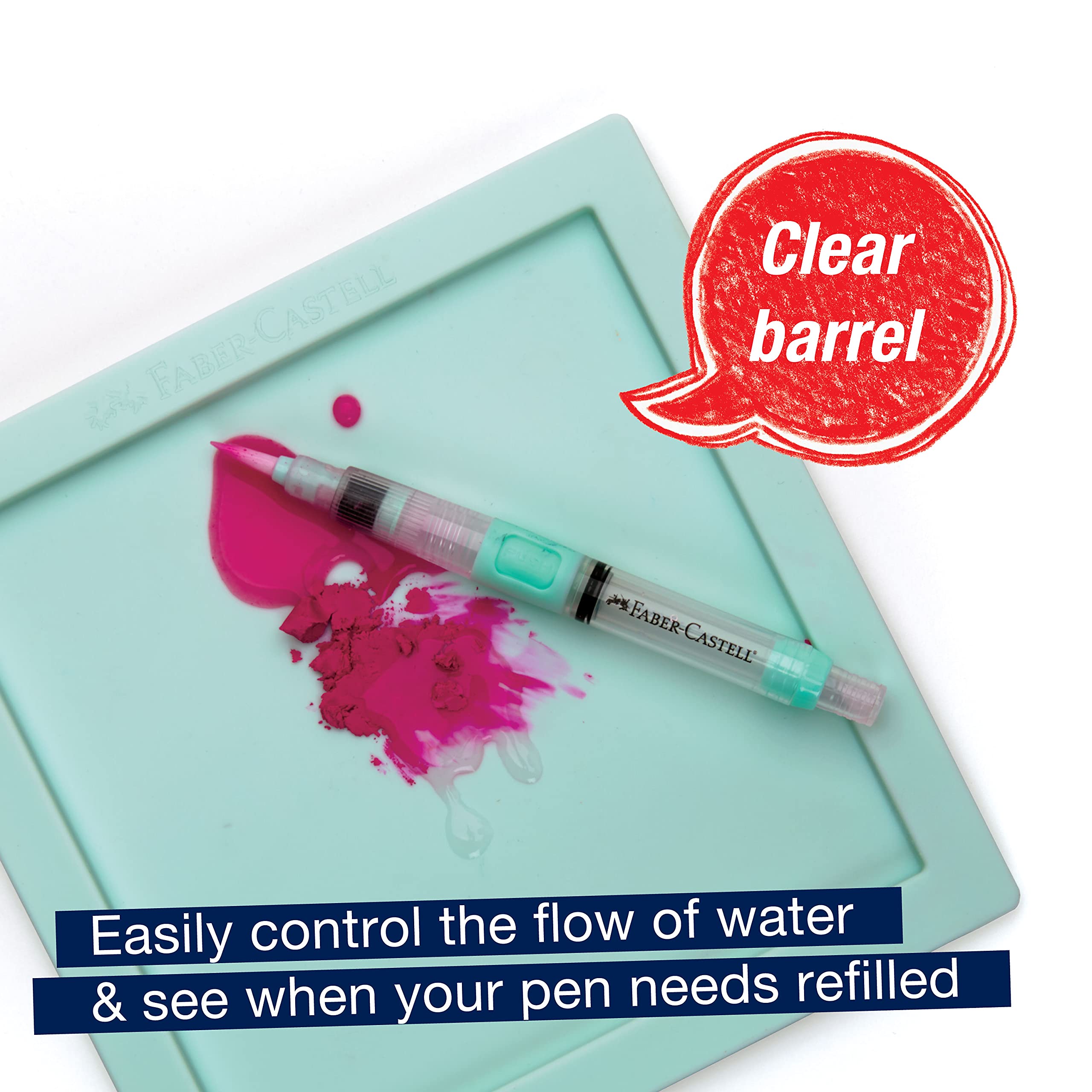 Faber-Castell Deluxe Water Brush Pen - Refillable Aqua Brush Pen for Watercolor