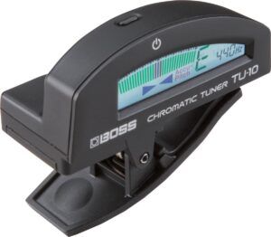 boss tu-10 clip-on chromatic tuner - black