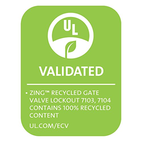 Zing Green Products 7104 RecycLockout Gate Valve Lockout, USA-Made Recycled Plastic, Covers 2.25 to 5 Inch Valves