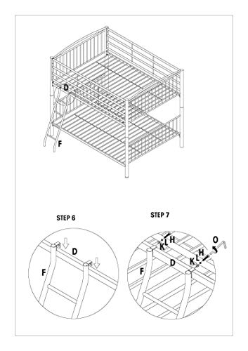 Powell Heavy Metal Bunk Bed, Full Over Full, Pewter