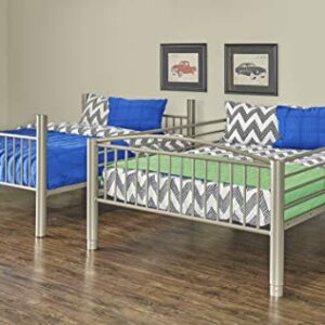 Powell Heavy Metal Bunk Bed, Full Over Full, Pewter