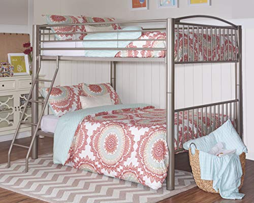 Powell Heavy Metal Bunk Bed, Full Over Full, Pewter