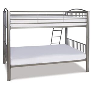 Powell Heavy Metal Bunk Bed, Full Over Full, Pewter