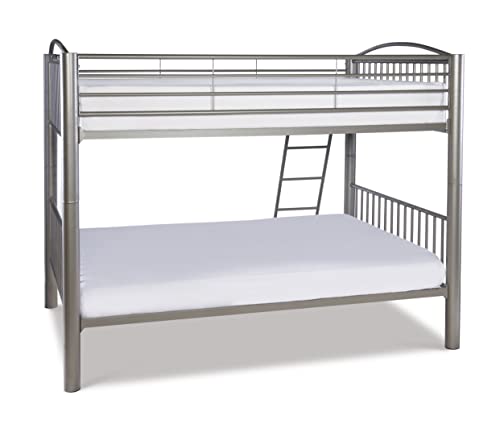 Powell Heavy Metal Bunk Bed, Full Over Full, Pewter