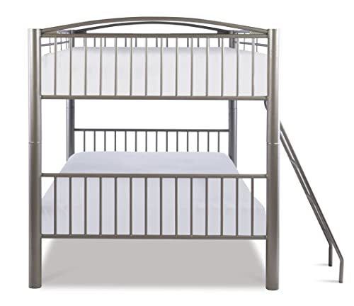 Powell Heavy Metal Bunk Bed, Full Over Full, Pewter