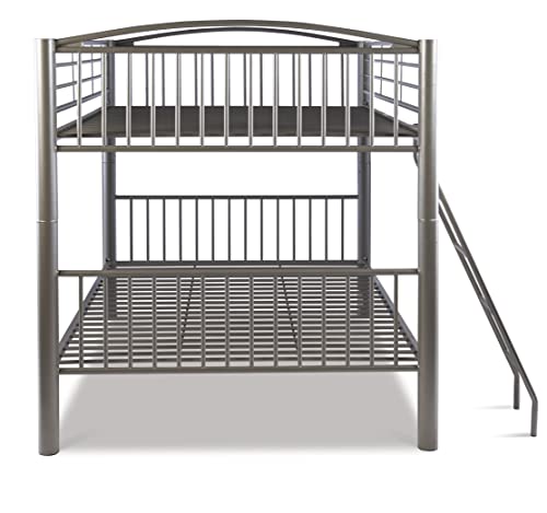 Powell Heavy Metal Bunk Bed, Full Over Full, Pewter