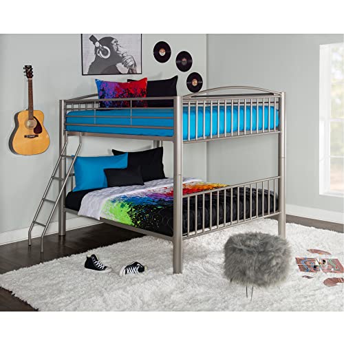 Powell Heavy Metal Bunk Bed, Full Over Full, Pewter