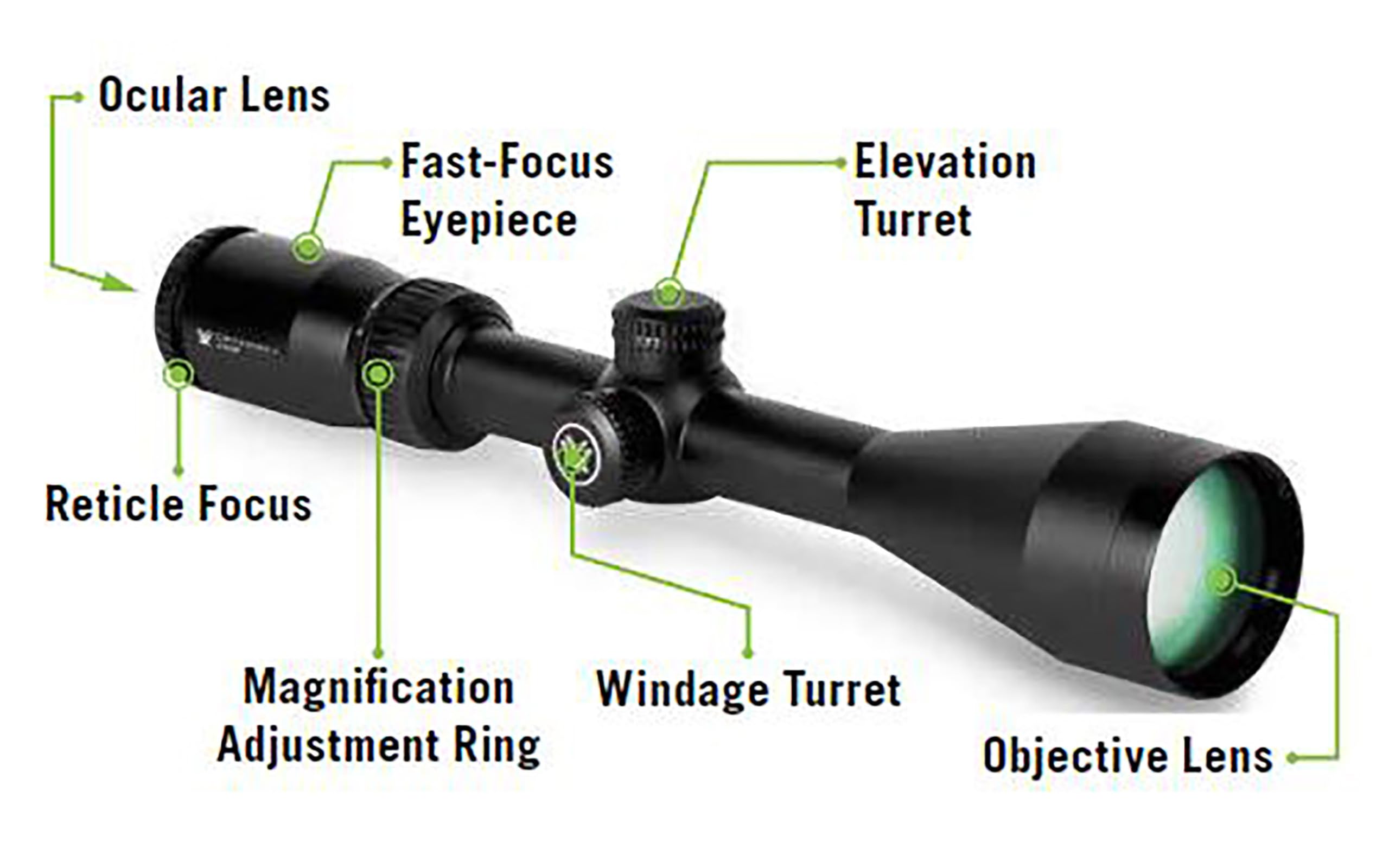 Vortex Optics Crossfire II Dead Hold BDC Reticle Riflescope, 3-9x40, Black (CF2-31007)