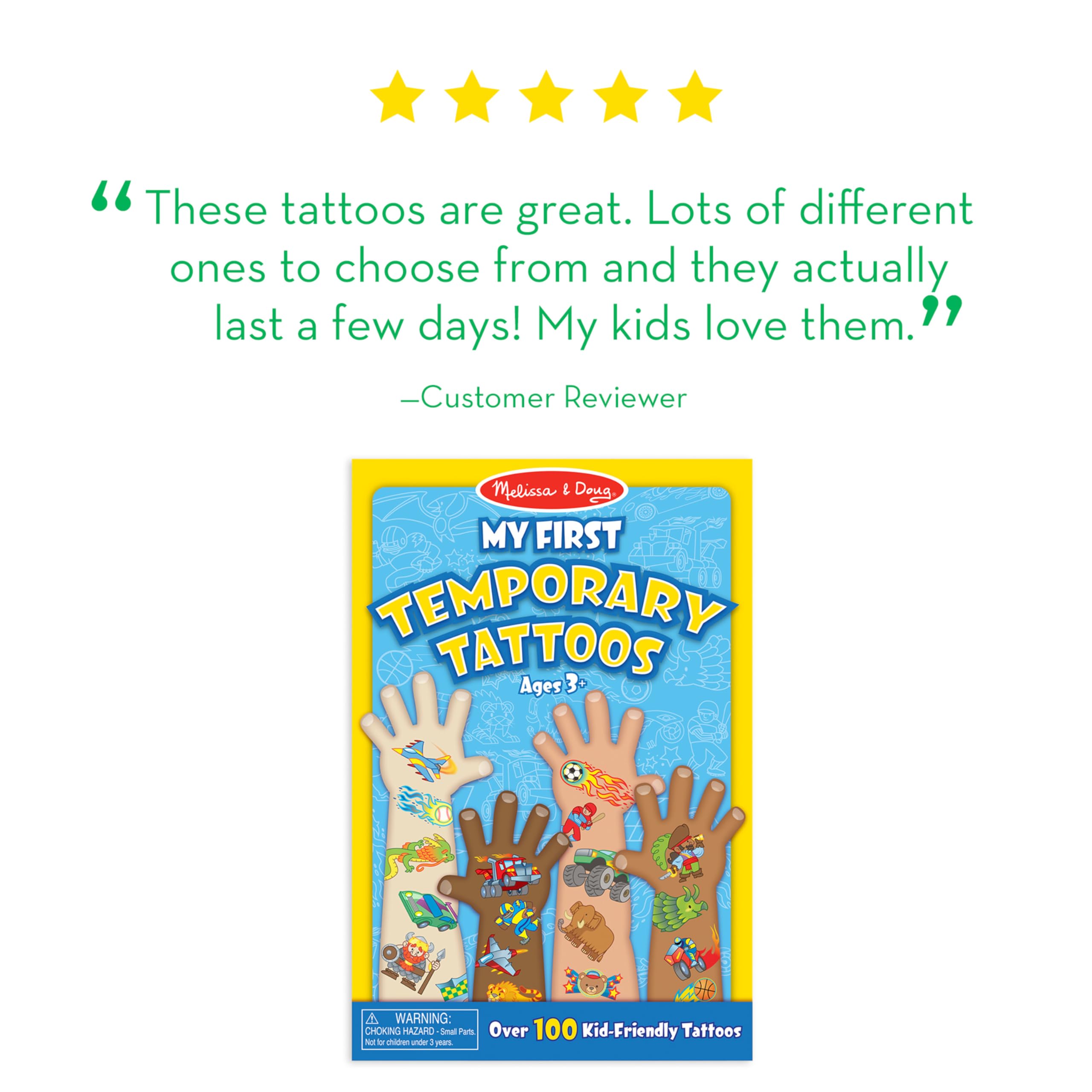 Melissa & Doug My First Temporary Tattoos - Blue