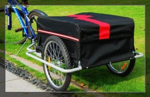 i10direct bicycle cargo trailer red and black