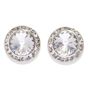 Dasha 17mm Pierced Crystal Performance Earrings Crystal 2710P