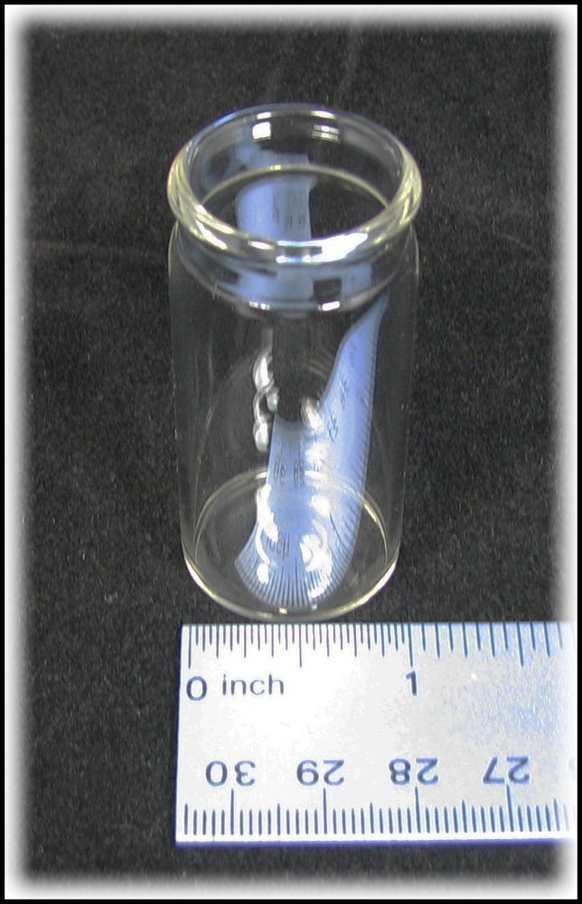 "Medicine Vial" 2 1/4-inch Glass Guitar Slide - a classic slide style for playing the blues