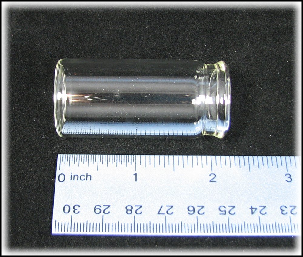 "Medicine Vial" 2 1/4-inch Glass Guitar Slide - a classic slide style for playing the blues