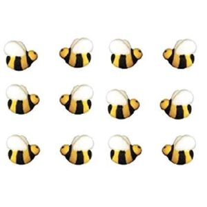 Oasis Supply Bumble Bees Sugar Cake Toppers Great for Cupcakes / 48 pcs