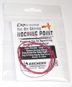 archery tie on - bowstring nocking nock point - (assorted colors) (red)