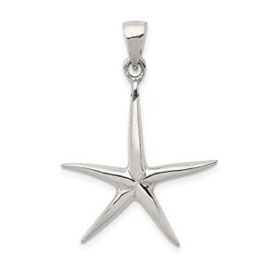 IceCarats 925 Sterling Silver Starfish Necklace Charm Pendant Only