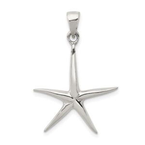 IceCarats 925 Sterling Silver Starfish Necklace Charm Pendant Only