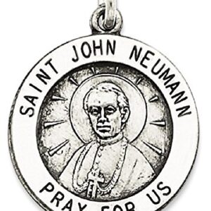 IceCarats 925 Sterling Silver Vintage Saint John Neumann Medal Necklace Charm Pendant Only