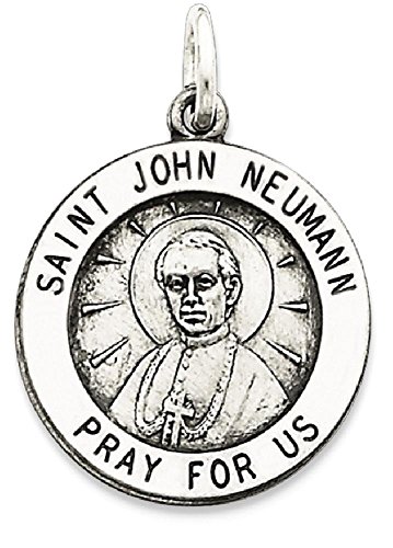 IceCarats 925 Sterling Silver Vintage Saint John Neumann Medal Necklace Charm Pendant Only