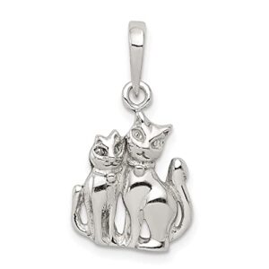 icecarats 925 sterling silver cats necklace charm pendant only