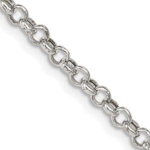 IceCarats 925 Sterling Silver 3mm Rolo Link Chain Necklace 16 inch