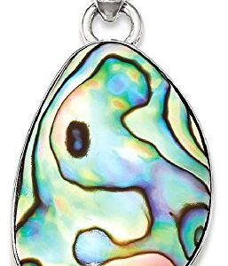 IceCarats 925 Sterling Silver Abalone Necklace Charm Gemstone Pendant Only