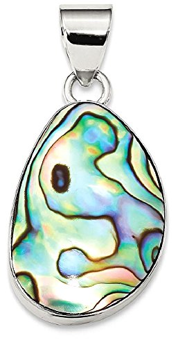 IceCarats 925 Sterling Silver Abalone Necklace Charm Gemstone Pendant Only